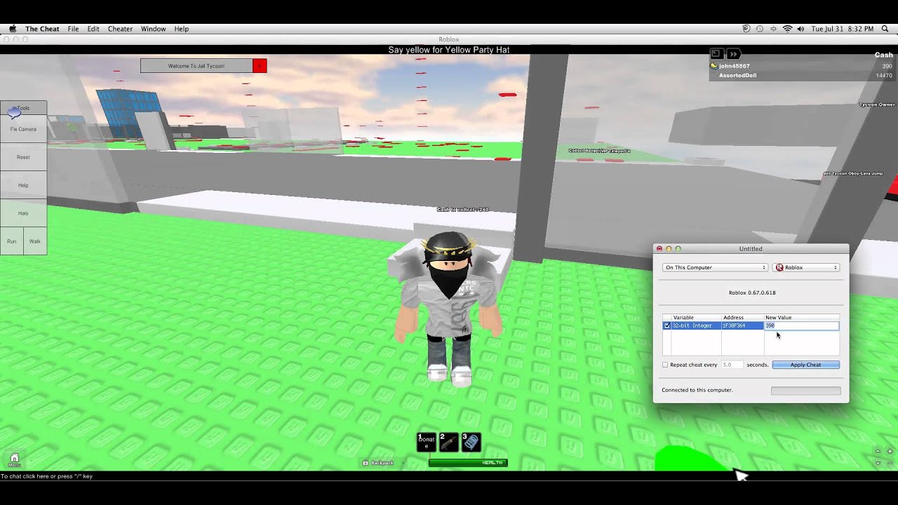 hacked client roblox